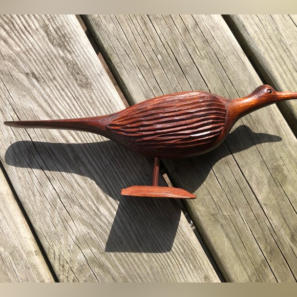 2 Vintage Wood Carvings Birds Sculptures Mahogany / Jamaica Folk Art - Picture 5 of 14